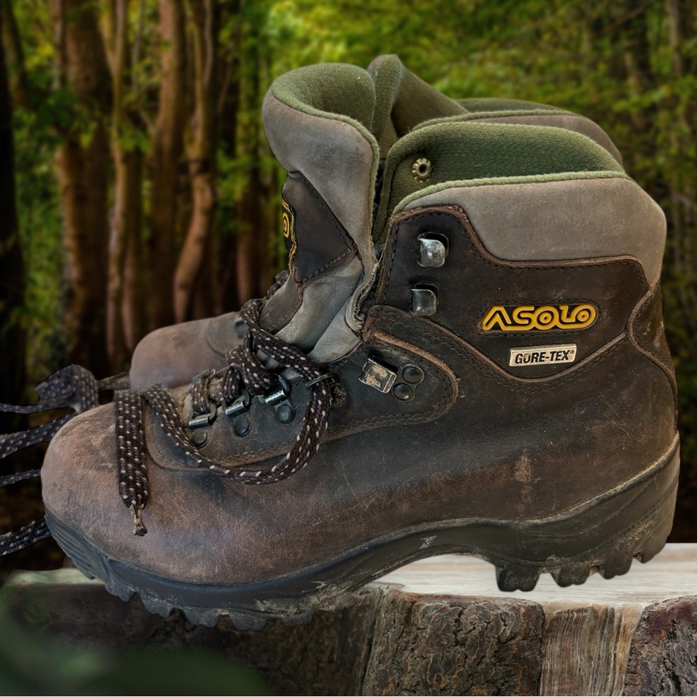 Asolo Gore-Tex Boots - Dark Brown Leather, Olive Insulated Liner, Sz 8.5 - Picture 13 of 13